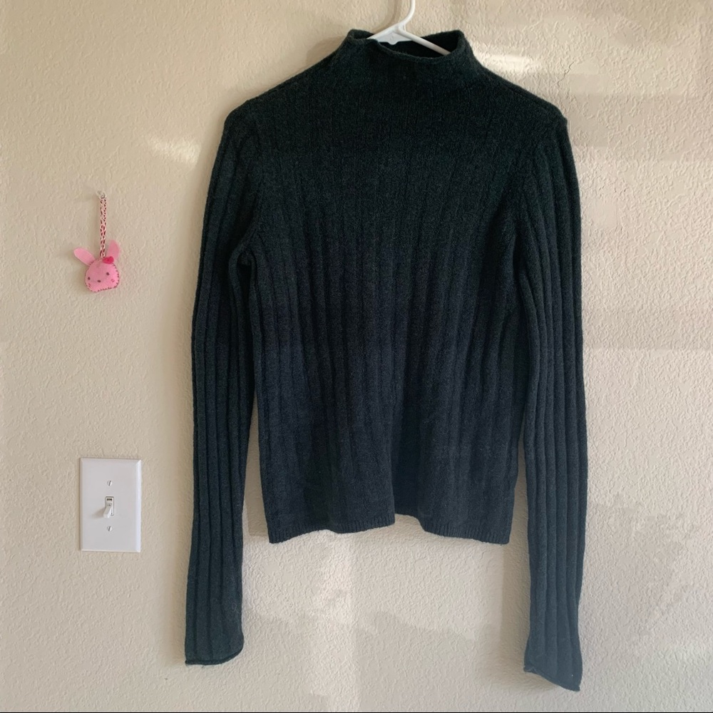 Madewell Dark Green Turtleneck Sweater, size S